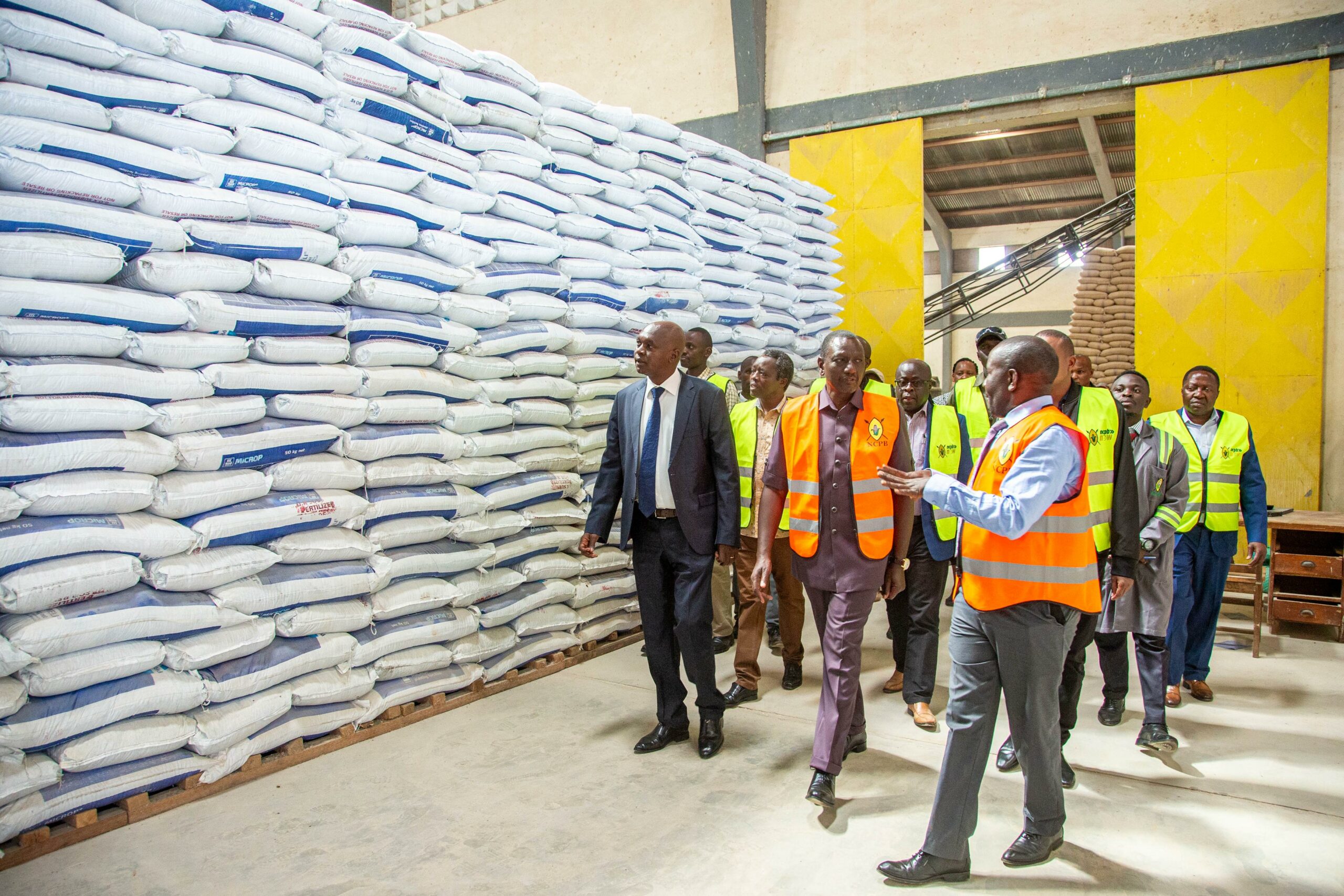 File image of President William Ruto at the NCBP Depot in Eldoret.
