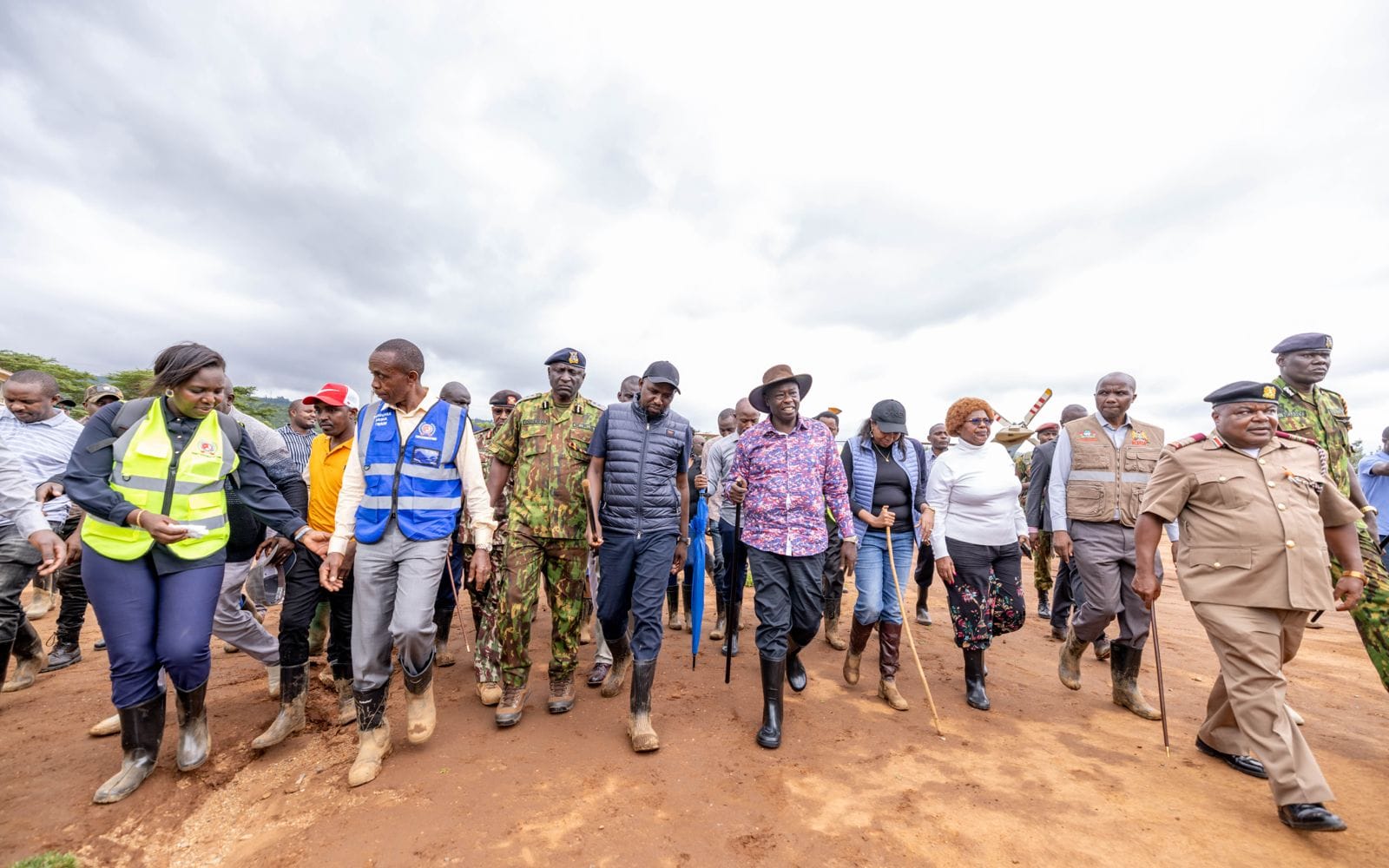 Deputy President Rigathi Gachagua and other leaders in Maai Mahiu, Nakuru County.