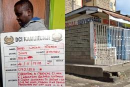 Photo collage of suspected quack doctor and his medical clinic.