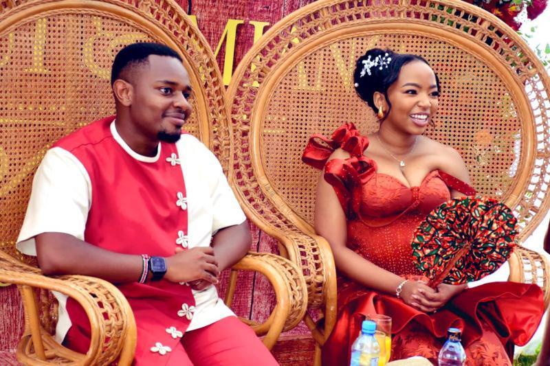 CS Rebeca Miano's son Peter Miano and his partner Wambui Kibe.