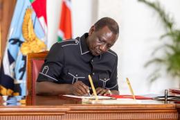 President William Ruto at State House Nairobi.