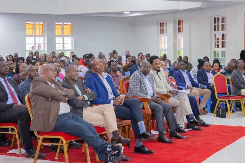 DP Rigathi Gachagua, Governor Kimani Wamatangi, and other leaders in Kiambu County.