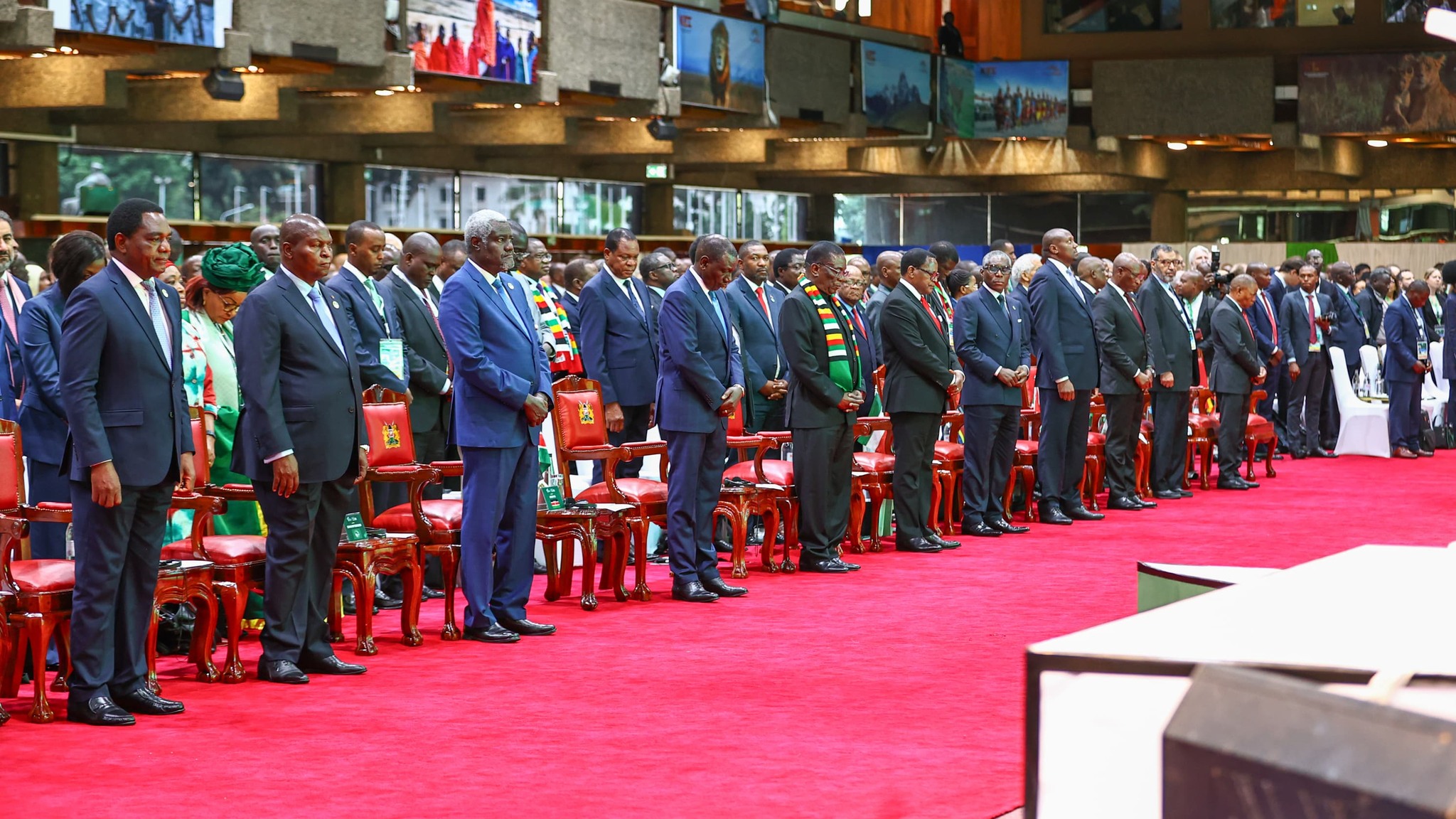 President Ruto with other leaders at the Africa Fertiliser and Soil Health Summit, KICC, Nairobi.