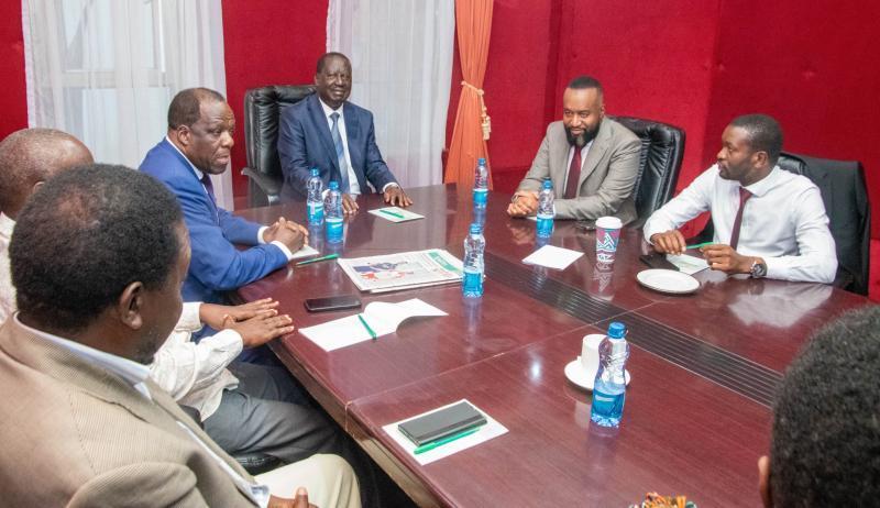File image of ODM leader Raila Odinga chairing a meeting.