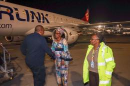 Former President Uhuru Kenyatta arrives in Johannesburg, South Africa.