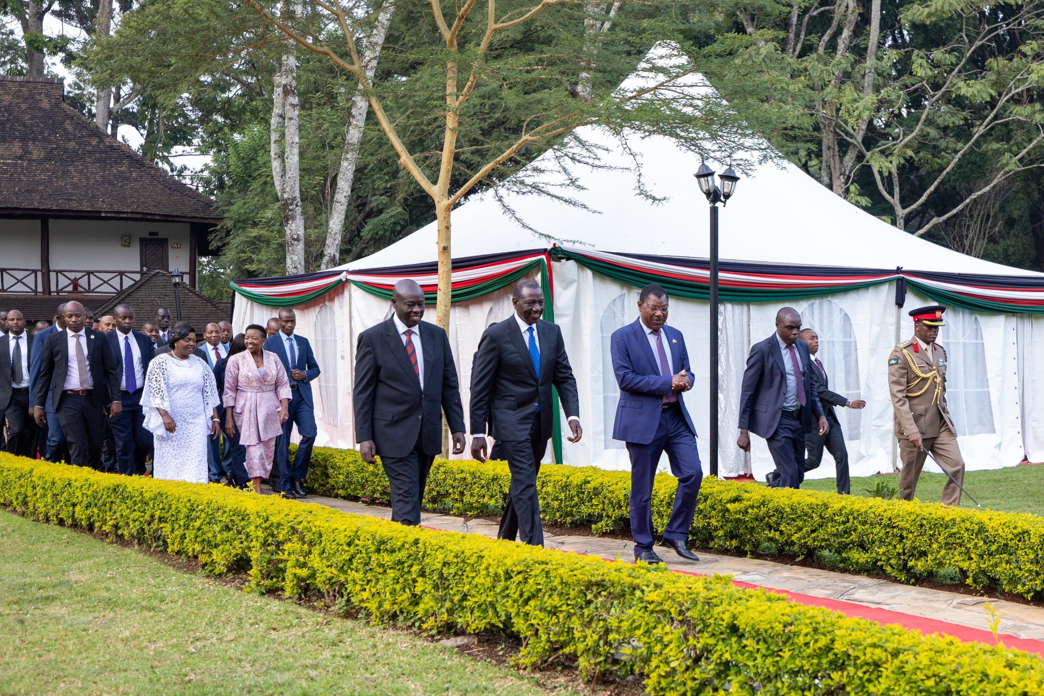 President William Ruto and his deputy Rigathi Gachagua at Safari Park Hotel.