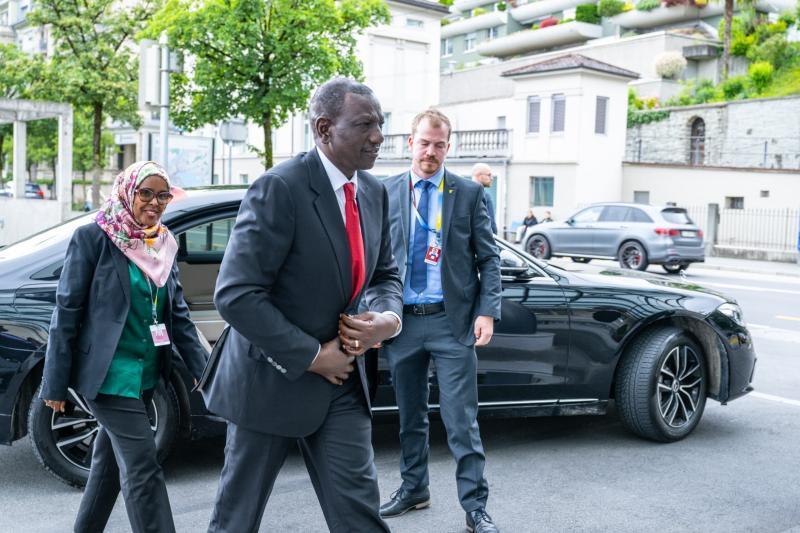 President William Ruto in Bürgenstock, Switzerland.