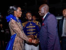 Bahati introduces his wife Diana Marua to Deputy President Rigathi Gachagua during the launch of the Bahati reality show.