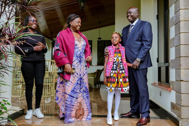 Deputy President Rigathi Gachagua hosts Princess Angel at his official residence in Karen.