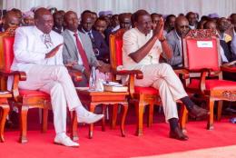 President William Ruto and hid deputy Rigathi Gachagua in Nakuru County.