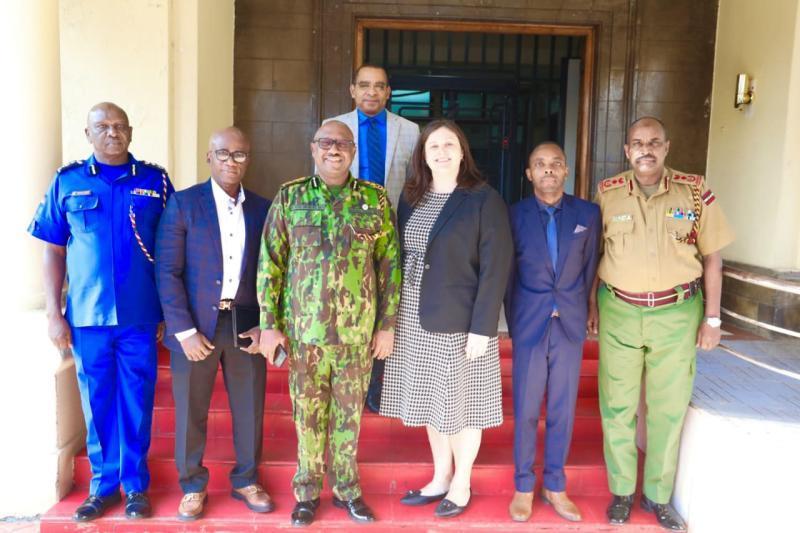 IG Japhet Koome with Haitian police officials.