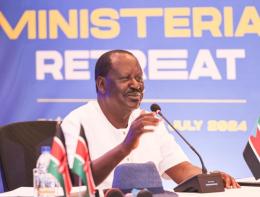 ODM leader Raila Odinga addresses the East African Community ministers.