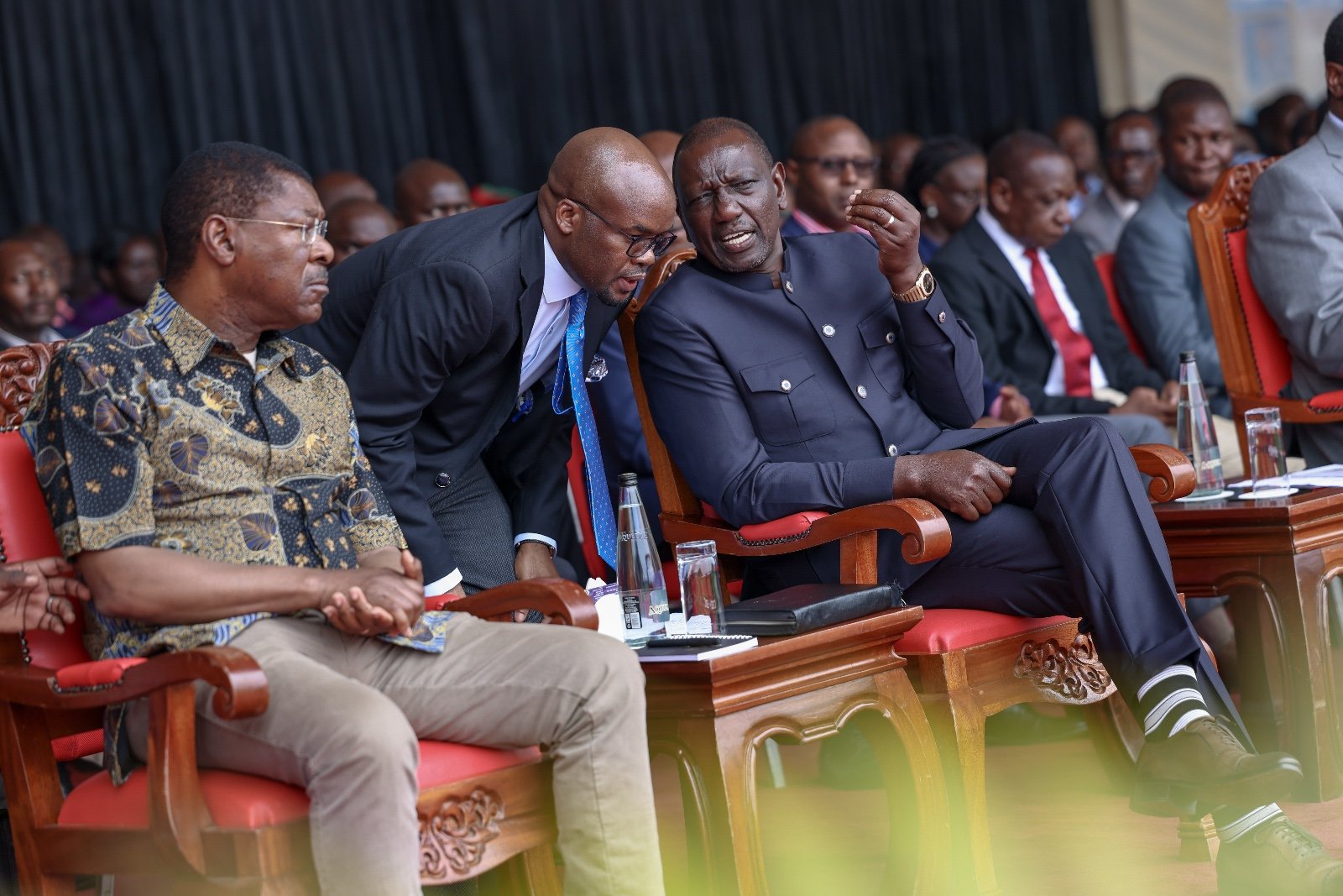 File image of President Willliam Ruto and Interior PS Raymond Omollo.