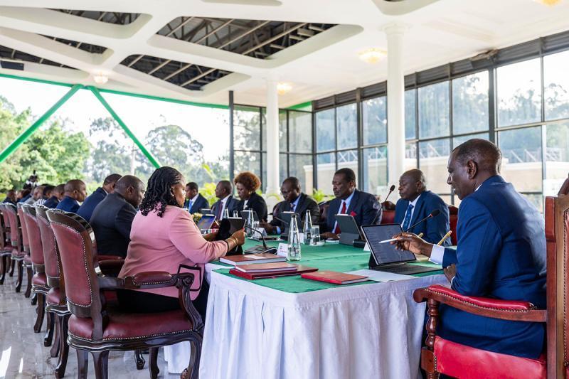 President William Ruto chairing a Cabinet Meeting at State House Nairobi.