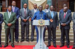 Azimio leader Raila Odinga at KICC.