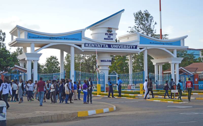 File image of Kenyatta University students at the institution.