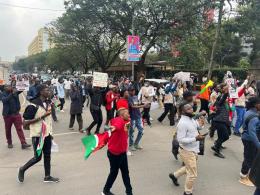 File Image of Journalists holding protests in Nairobi CBD on July 24, 2024.