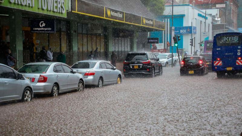 File image of heavy rainfall in Nairobi
