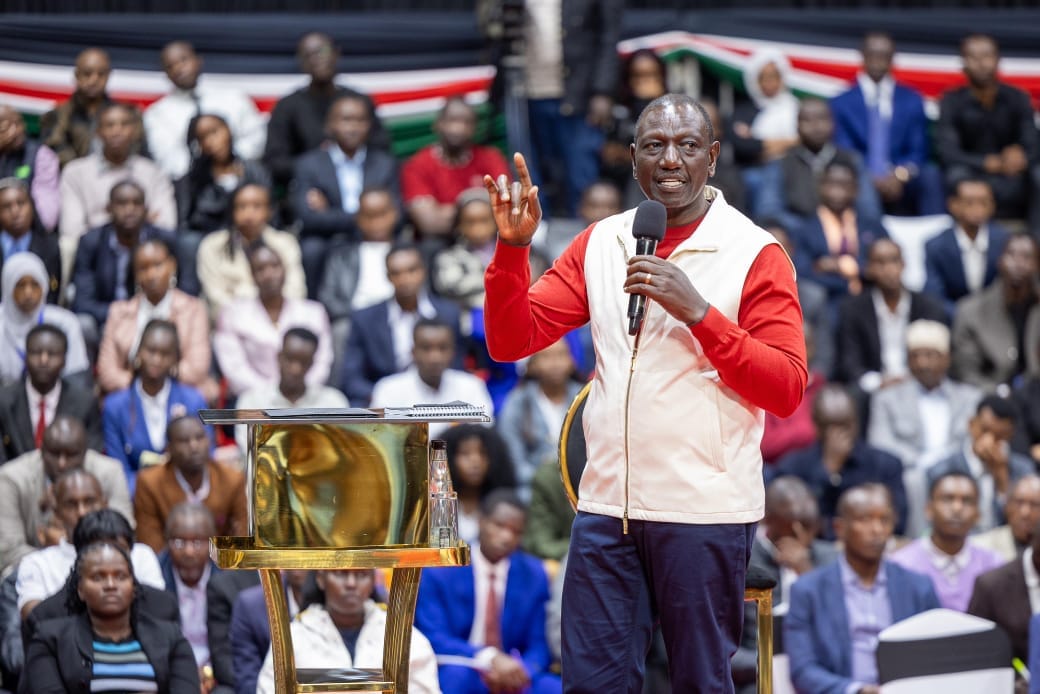 President William Ruto hosts a town hall meeting at KICC to engage university students on the Higher Education Funding Model.