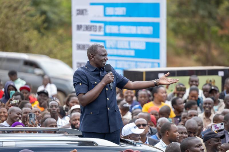File Image of President William Ruto in Embu County.