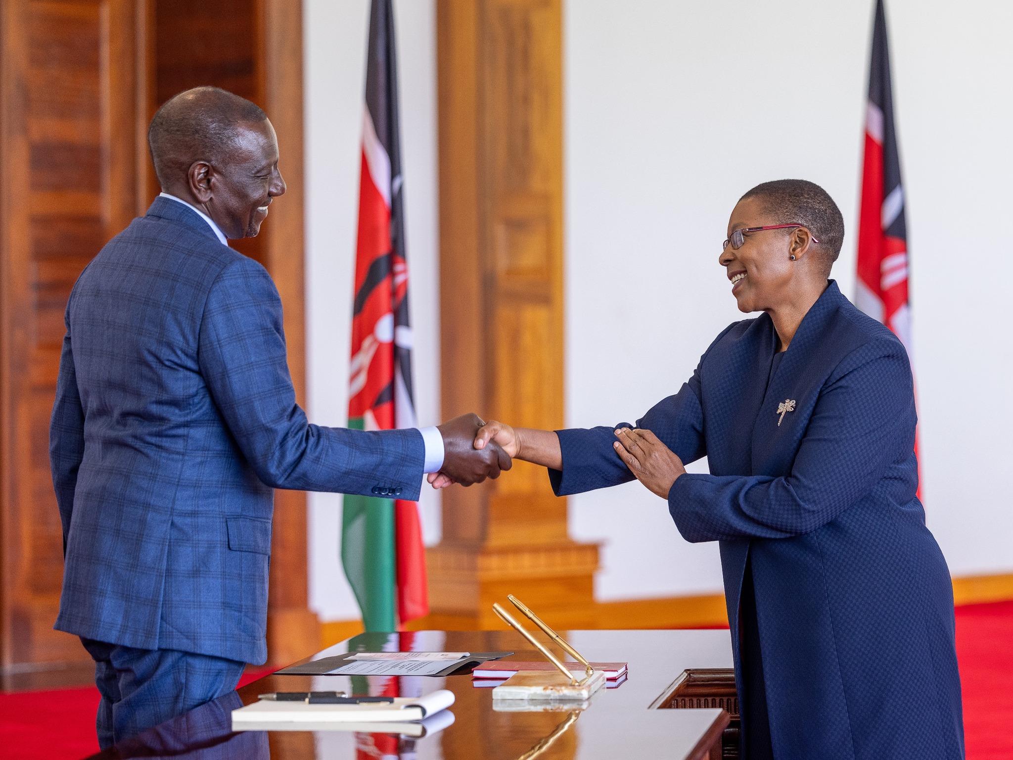 President William Ruto and Attorney General Dorcas Oduor at State House.