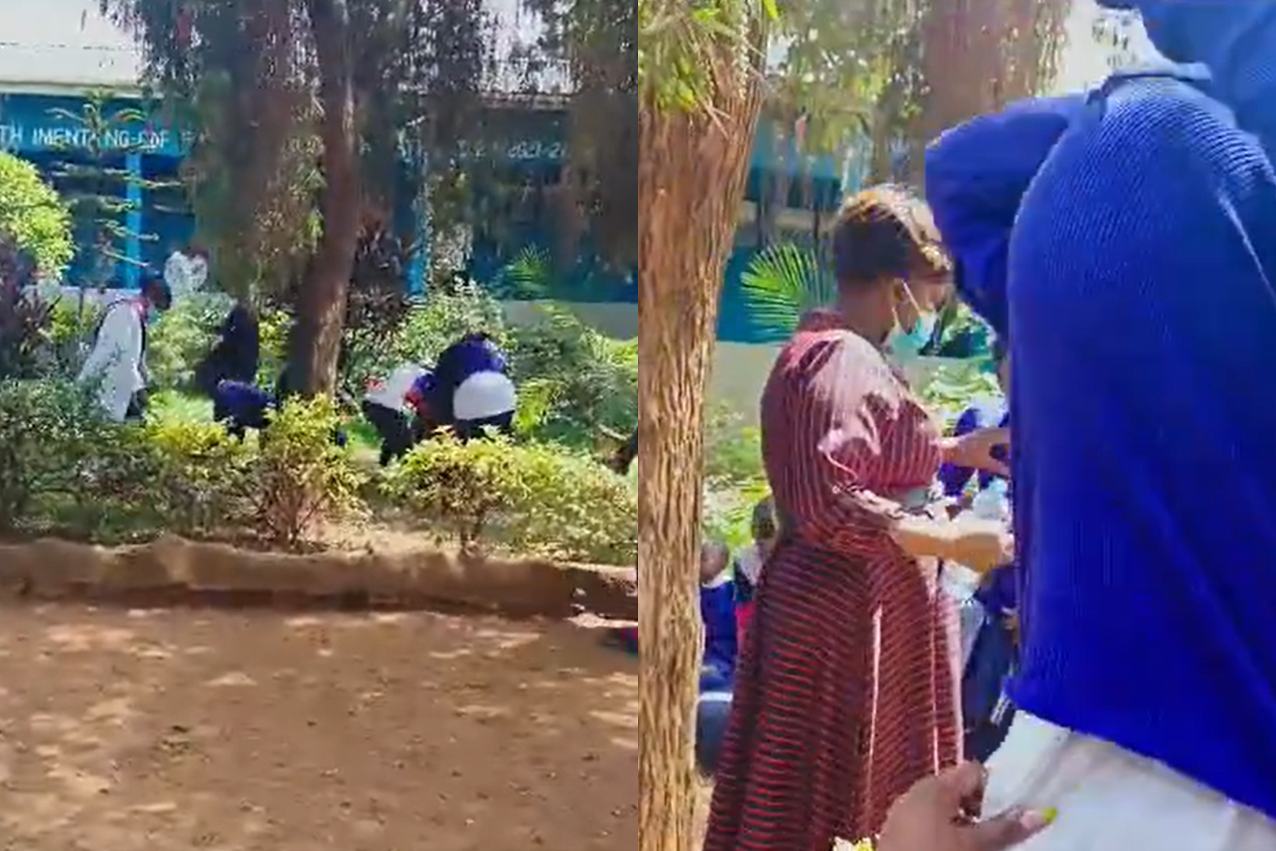 Photocollage of students in Meru Primary School.