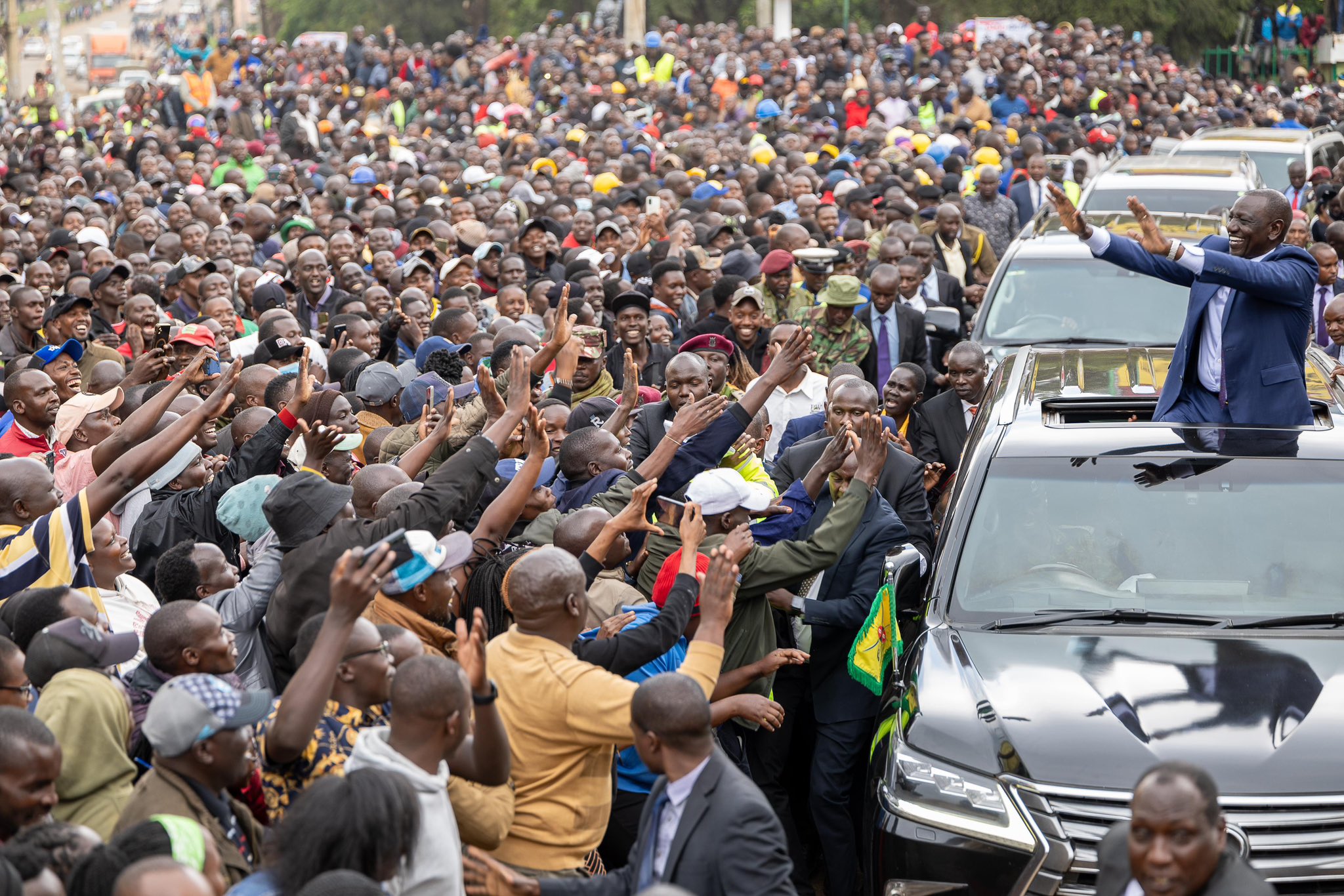 President William Ruto in Eldoret City.