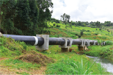 File image of the new Kigoro to Gigiri Bulk Treated Water Pipeline.