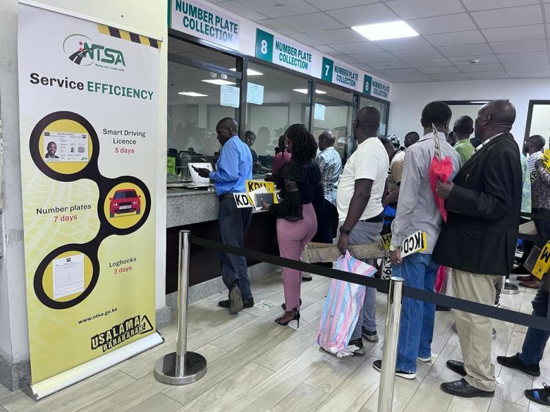 File image of customer at NTSA offices.