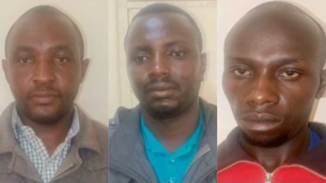 Photo collage of suspects Corporal Dominic Munene Peter, Kenneth Muthethia Kiriinya and Patrick Muriira