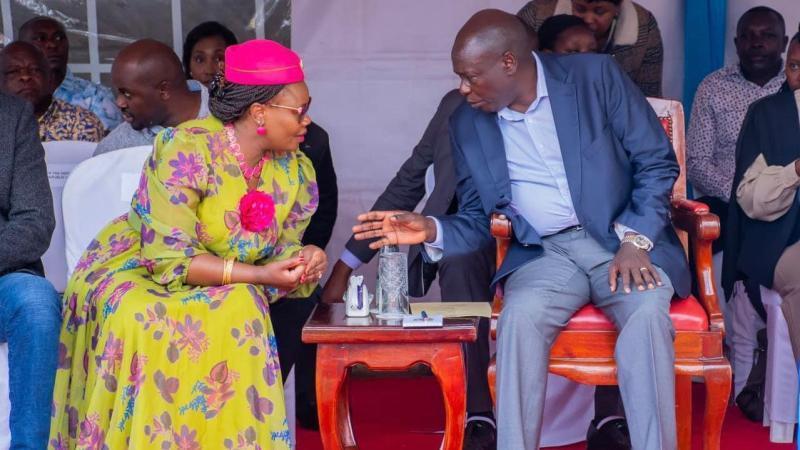 File image of Gathoni Wamuchomba and Rigathi Gachagua