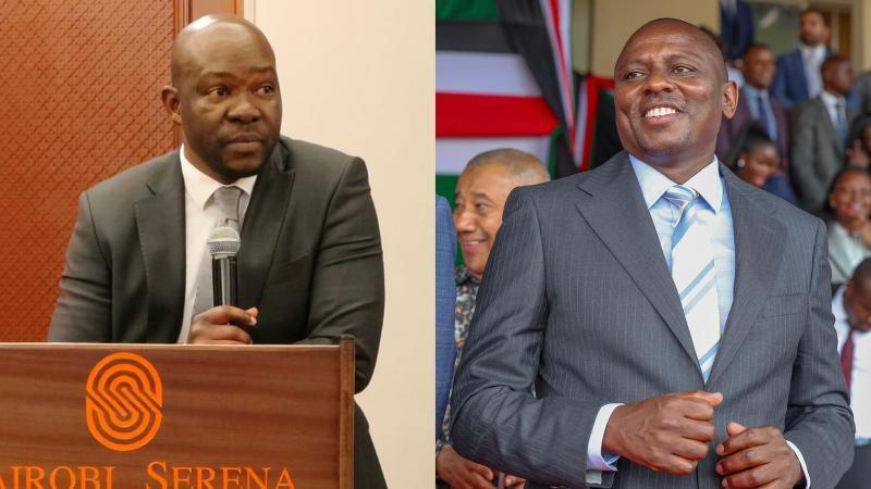 A photo collage of MPs Caleb Amisi and Kimani Ichung'wah