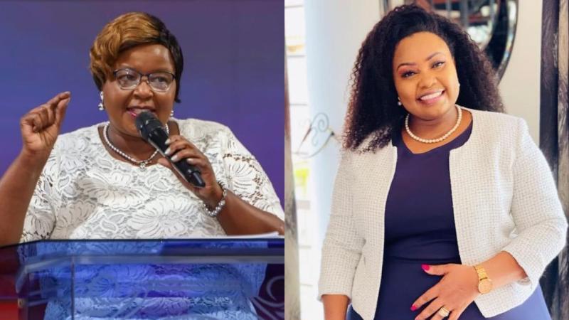 Photo collage of Bishop Margaret Wanjiru and Millicent Omanga