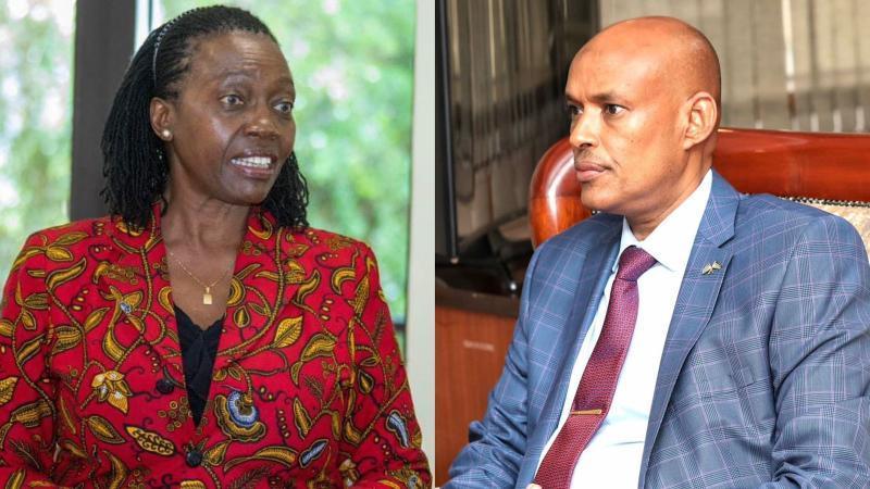 Photo collage of Martha Karua and Mohamed Amin