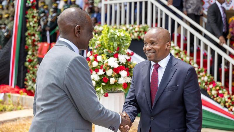 File image of William Ruto and Kithure Kindiki
