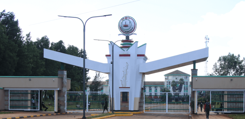 File image of Moi University main gate.