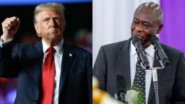 Photo collage of Rigathi Gachagua and Donald Trump