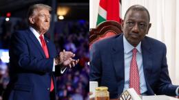 Photo collage of Donald Trump and William Ruto