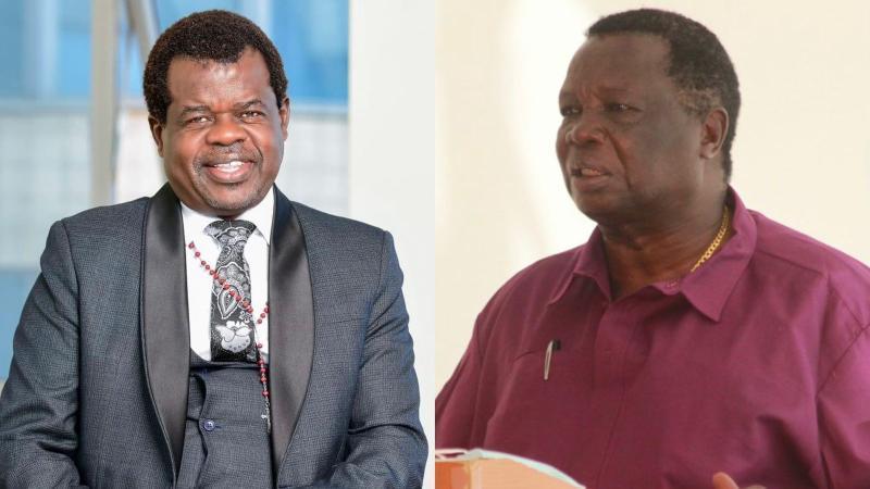 Photo collage of Okiya Omtatah and Francis Atwoli