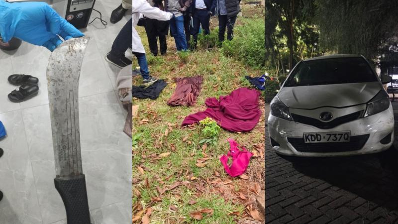 File image of items recovered following the suspect's arrest