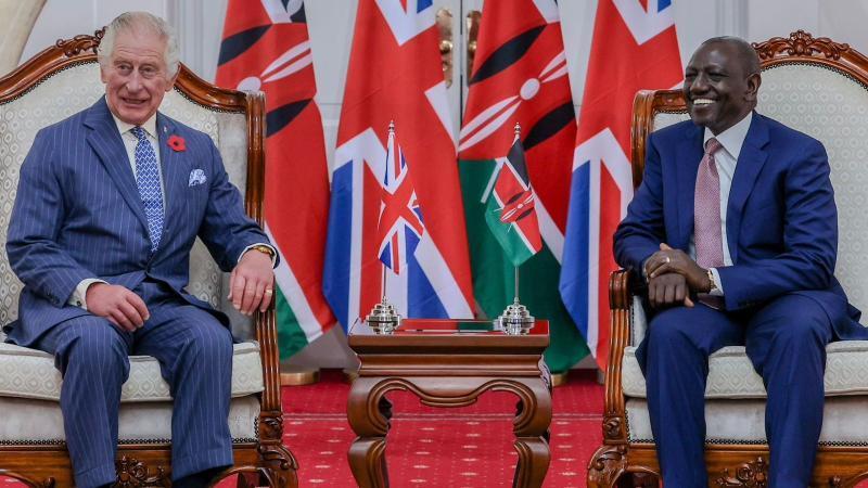 File image of King Charles III and William Ruto