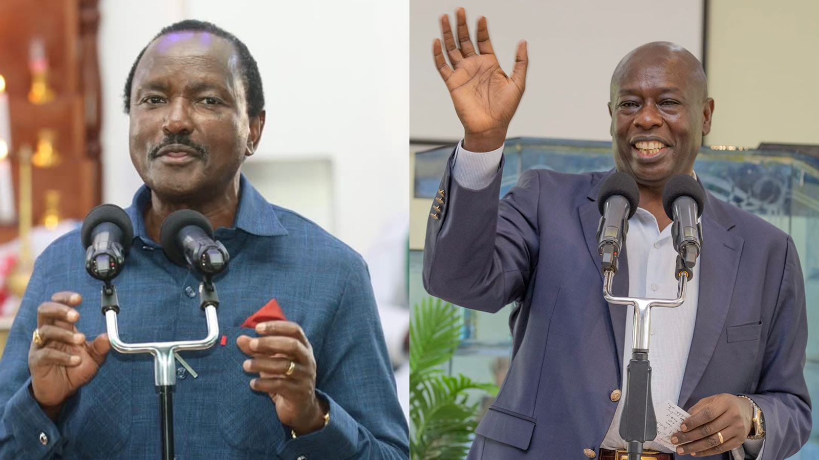 File images of Kalonzo Musyoka and Rigathi Gachagua