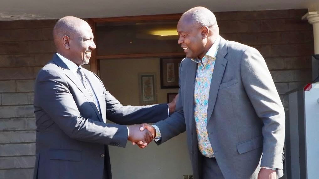 File image of William Ruto and Francis Meja