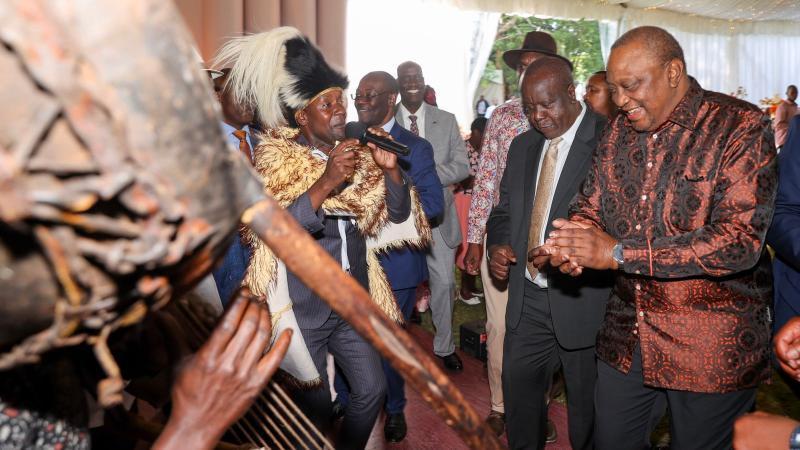 File image of Uhuru Kenyatta and Fred Matiang'i