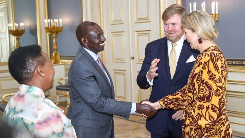 File image of President William Ruto and King of Netherlands Willem-Alexander