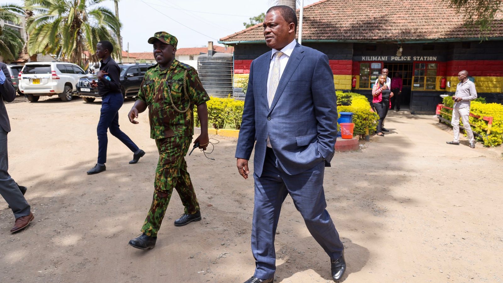 File image of Justin Muturi at Kilimani Police Station