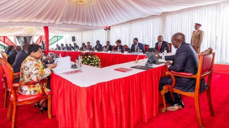 File image of the Cabinet meeting held at the Kakamega State Lodge