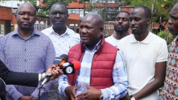 File image of Fernandes Barasa addressing the media at The Agha Khan Hospital