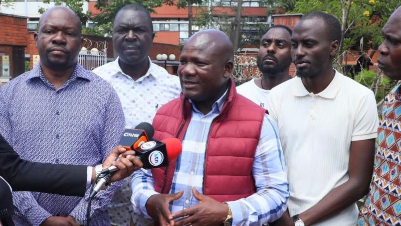File image of Fernandes Barasa addressing the media at The Agha Khan Hospital