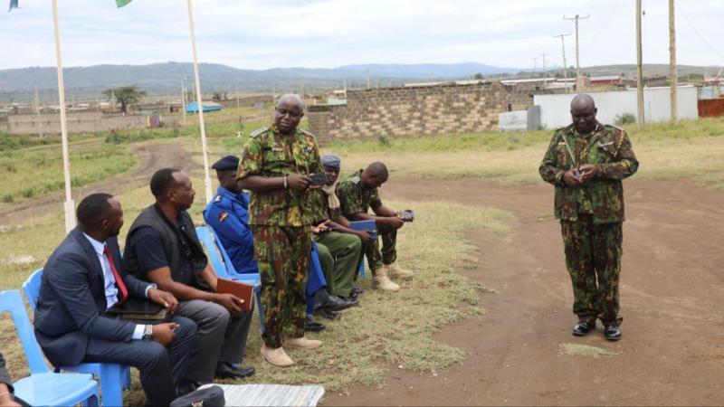 File image of NPSC officials in Narok County
